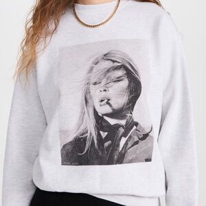 Anine Bing White Graphic Sweater